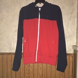 Orange & blue hollister jacket (L)